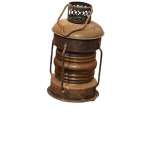 Vintage Brown Lantern Home Accent